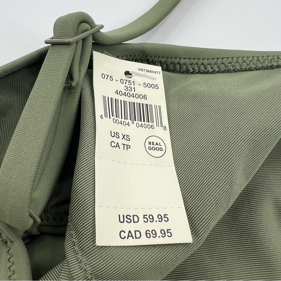 Aerie NWT Cut Out Full Coverage One Piece Swimsuit in Olive Fun - Picture 6 of 10